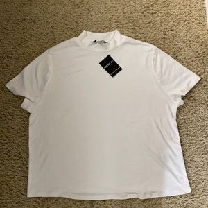 Forever 21 mock neck white shirt